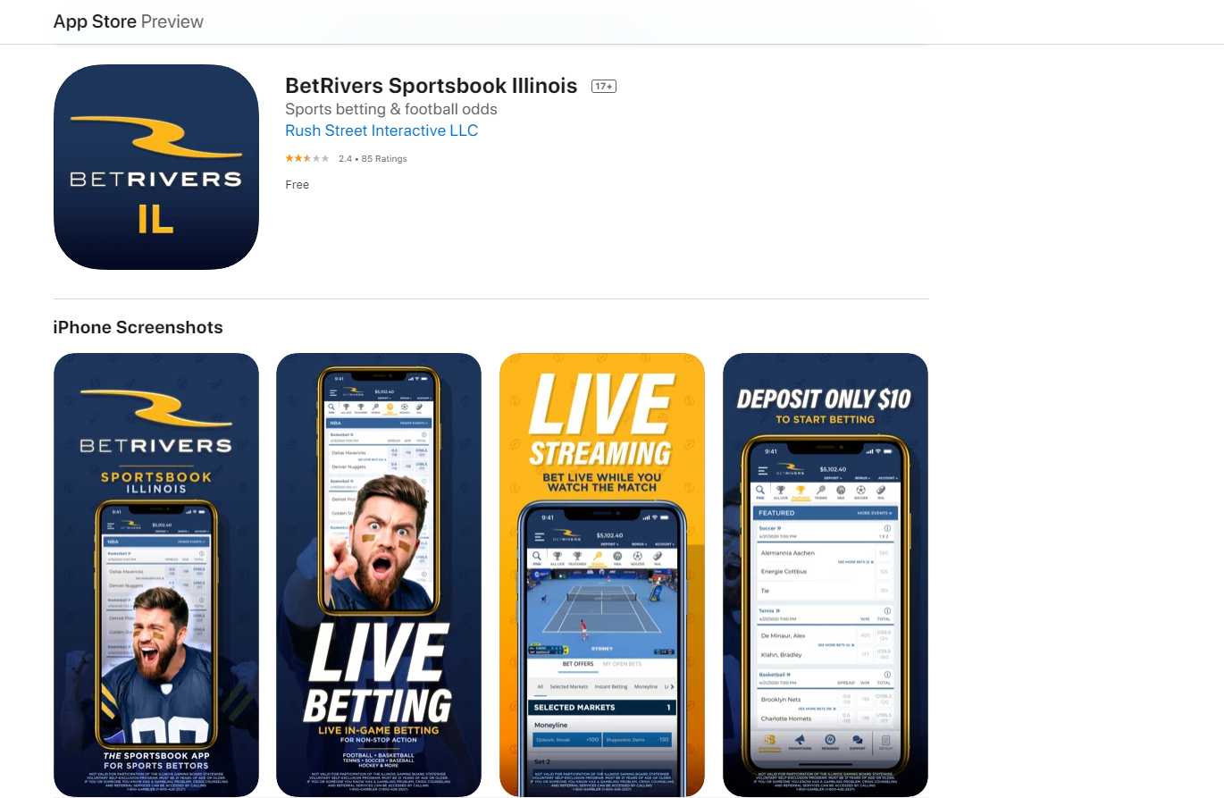 Bet Rivers sportsbook Illinois mobile app